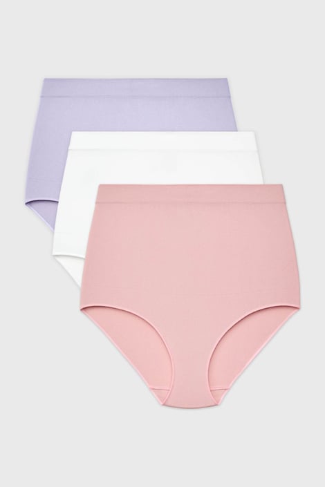 3er-PACK Klassische Slips Flexi mit hohem Bund nahtlos