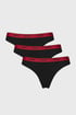 3PACK Chilot tanga HUGO Triplet Stripe Black 3P50480150_kal_01