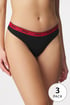 3PACK Chilot tanga HUGO Triplet Stripe Black 3P50480150_kal_07 - negru