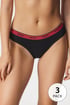 3PACK Klasické kalhotky HUGO Stripe Black 3P50480157_kal_01