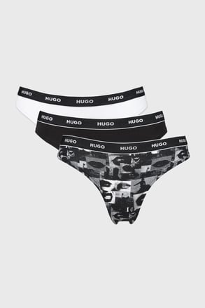 3er-PACK Tanga HUGO Triplet BW