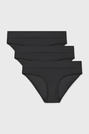 3PACK Klasične hlačke Bamboo Soft z višjim pasom
