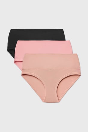 3PACK Klasične hlačke Bamboo Mina z visokim pasom 3PACK Klasične hlačke Bamboo Mina z visokim pasom