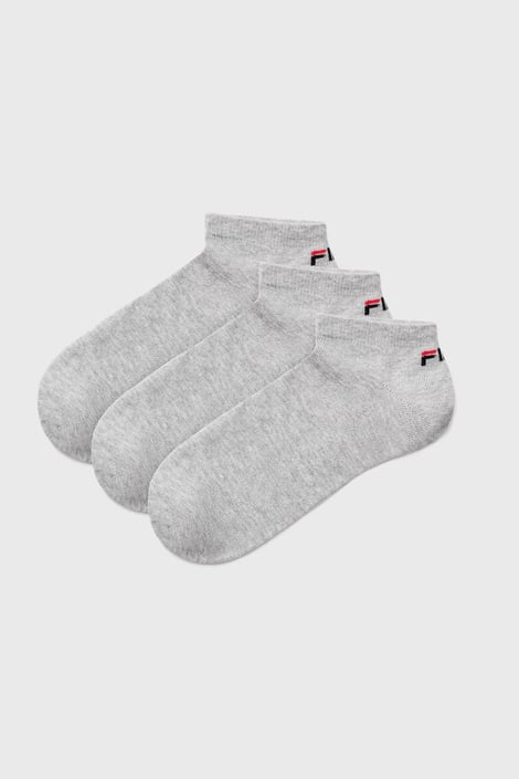 3PACK Bavlněné ponožky FILA Invisible kotníkové