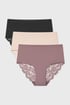 3PACK Klasické kalhotky Simple Lace se zvýšeným pasem 3PLace1ATX_kal_14
