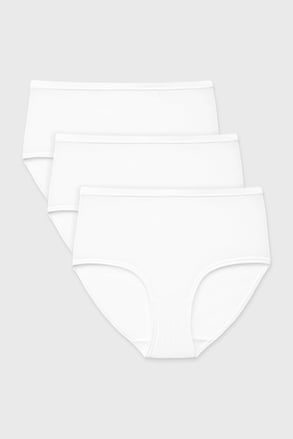 3PACK Klasične gaćice Pure s povišenim strukom pamučne