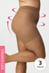 3PACK Hlačne nogavice za oblikovanje postave Plus size Push-Up 20 DEN 3PPushXL20_pun_13 - bež