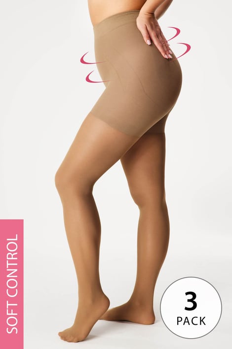 3PACK Hlačne nogavice za oblikovanje postave Plus size Push-Up 20 DEN 3PACK Hlačne nogavice za oblikovanje postave Plus size Push-Up 20 DEN