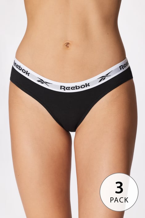 3 PACK sportovních kalhotek Reebok Carina černé