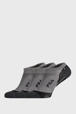 3 PACK sivih čarapa FILA Invisible