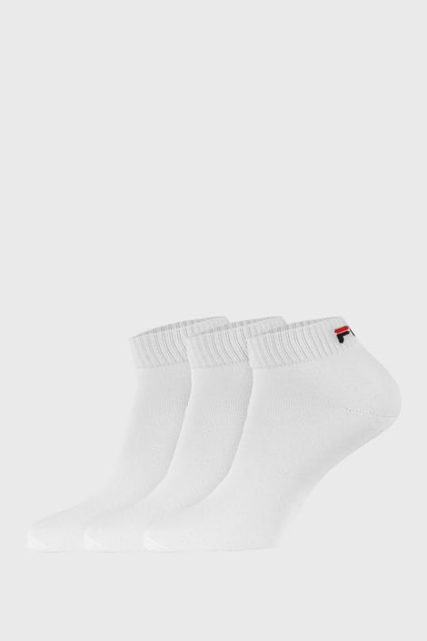 3 PACK bílých nízkých ponožek FILA