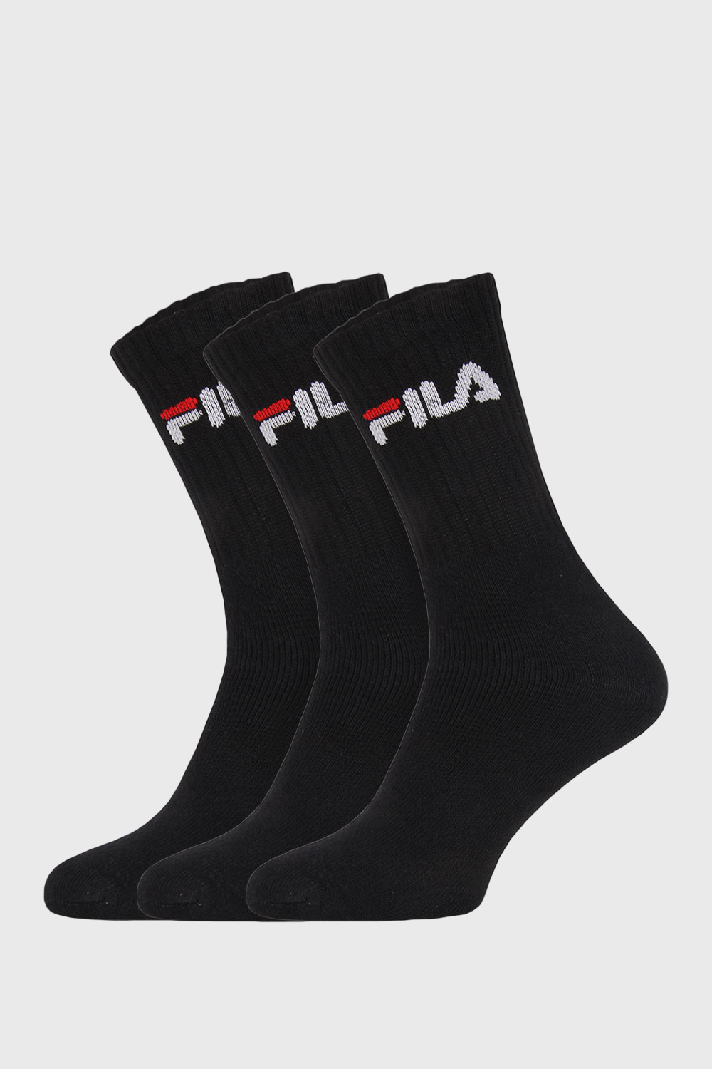 3 PACK černých vysokých ponožek FILA | Astratex.cz
