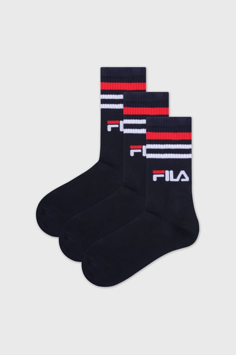 3 PACK FILA Street zokni, magasított - tengerész