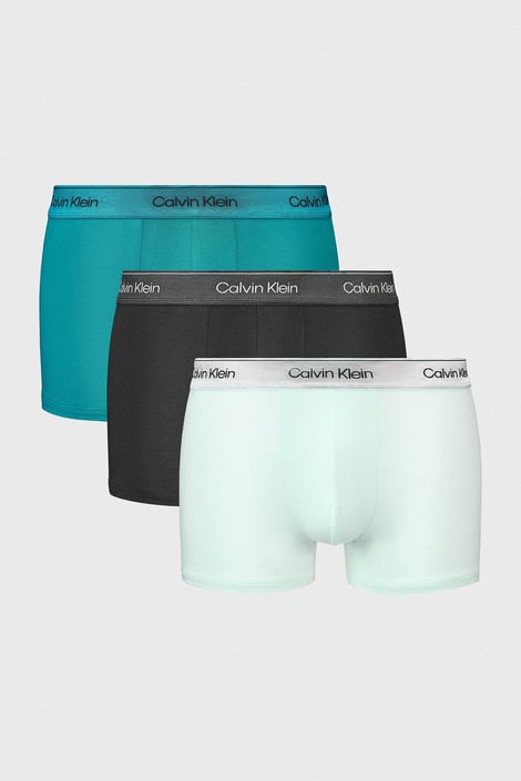 3PACK Bavlnené boxerky Calvin Klein Icon Cotton Stretch Metalic zelená