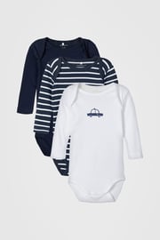 3 PACK chlapeckých kojeneckých bodýček name it Sailor
