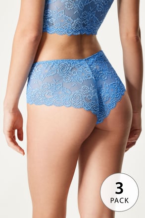 3PACK Francoske hlačke ONLY Chloe Lace