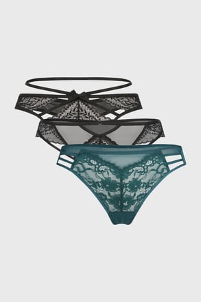 3 PACK Tangá nohavičky Hunkemöller Sara 3 PACK Tangá nohavičky Hunkemöller Sara