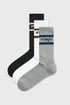 3 PACK Športové ponožky Wrangler Frew vysoké 3p25111_pon_01 - čierno-biela