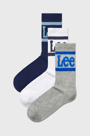 3PACK Sportske čarape Lee Crane visoke