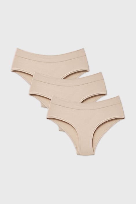 3PACK Flexi Hipster varrás nélküli, klasszikus női alsó