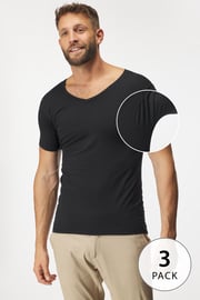 3PACK Αόρατο μπλουζάκι κάτω από πουκάμισο MEN-A με ενίσχυση μασχάλης