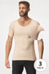 3PACK onzichtbare shirts onder overhemd MEN-A met okselpads 3pATXmen_202_tri_08 - beige