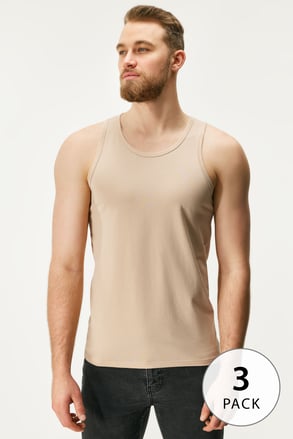 3PACK Bombažna majica brez rokavov MEN-A Jared