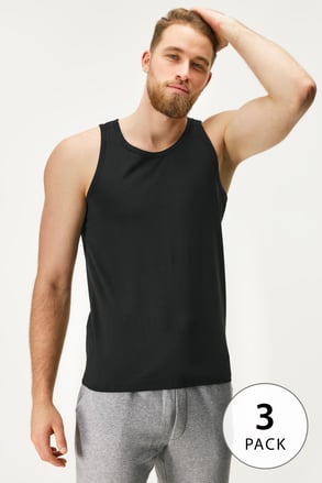 3PACK Bombažna majica brez rokavov MEN-A Jared