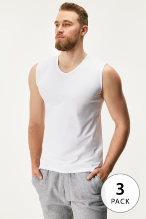3PACK Bombažna majica brez rokavov MEN-A Jared II