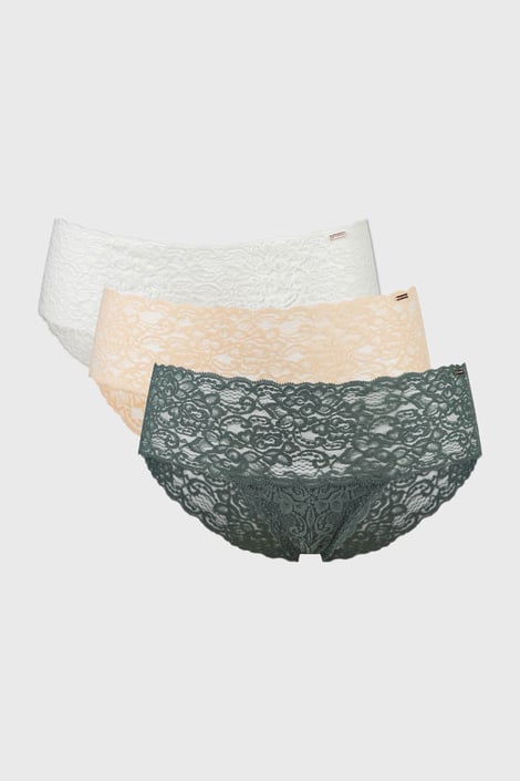 3PACK Klasične čipkaste hlačke Lana Floral 3PACK Klasične čipkaste hlačke Lana Floral