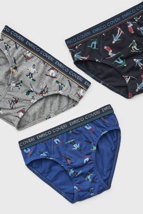 3PACK cholot de bumbac pentru băieți Ski