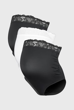 3PACK Everleigh klasszikus kismama női alsó, magas derékrésszel 3PACK Everleigh klasszikus kismama női alsó, magas derékrésszel