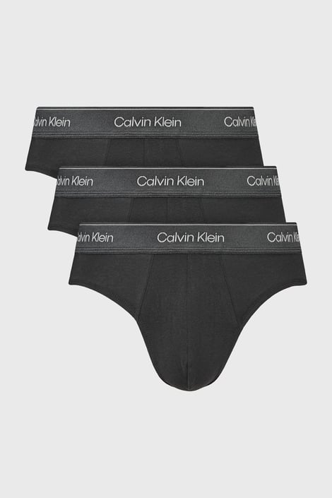 3PACK Bombažne spodnjice Calvin Klein Icon Cotton Stretch Metalic