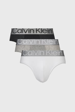 3PACK Slipy Calvin Klein Steel Cotton