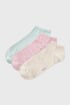 Набір із 3 коротких бавовняних шкарпеток Nopkana 3pNopkana_pon_01 - зелено-рожевий