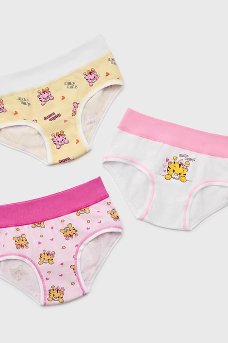 3PACK Dívčí kalhotky Tigrotta bavlněné