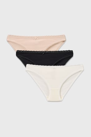 3PACK Bombažne nosečniške klasične hlačke Naomi 3PACK Bombažne nosečniške klasične hlačke Naomi