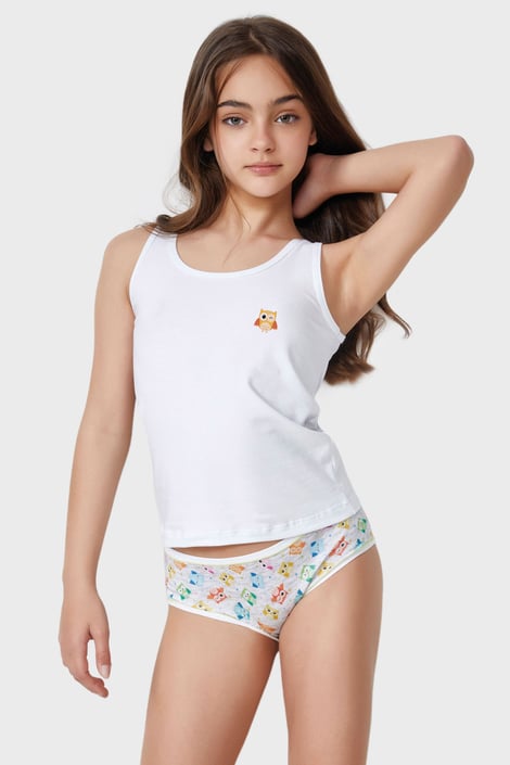 SET Mädchen-Unterhemd und Slip Owl | Astratex.at