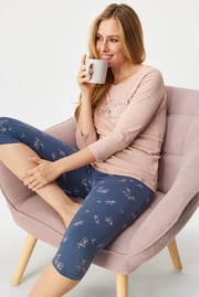 Pijama din bumbac Delanie lungă