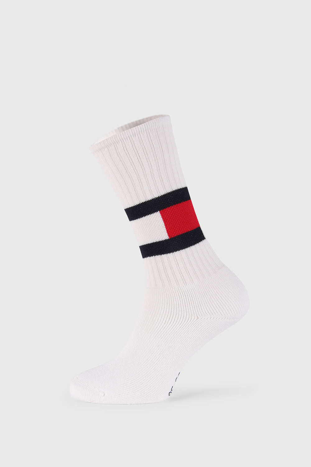 Ψηλές άσπρες κάλτσες Tommy Hilfiger Flag | Astratex.gr