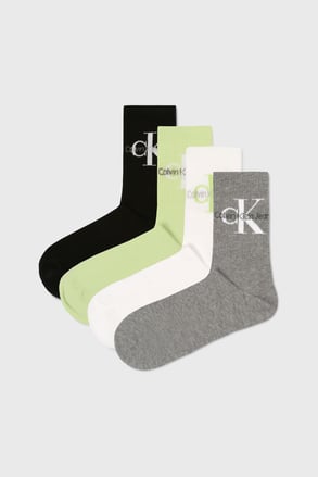 4 PACK дамски къси чорапи Calvin Klein Monogram