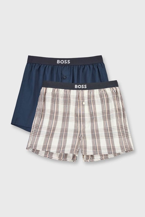2PACK pantaloni scurți din bumbac HUGO BOSS EW bej-crem-albastru marin