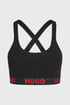 HUGO Sporty Black Bralette bélelt melltartó 50469628_001_07 - fekete