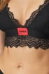 HUGO Triangle Lace Black Bralette bélelt melltartó 50502786_06 - fekete