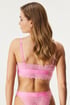 Podložen modrček HUGO Triangle Lace Pink Bralette 50502786_664_04 - roza