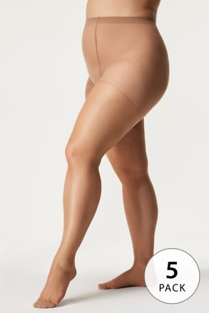 5PACK Čarape s gaćicama Plus Size Basic Matt 20 DEN