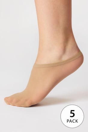 Комплект із 5 пар низьких нейлонових шкарпеток 20 DEN