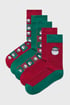 5PACK JACK AND JONES Santa zokni, magas 5p12246290_pon_01 - pirosas-zöld