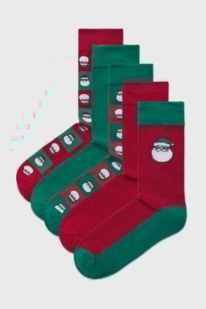 5PACK Ponožky JACK AND JONES Santa vysoké 5PACK Ponožky JACK AND JONES Santa vysoké