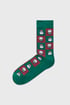 5PACK Κάλτσες JACK AND JONES Santa ψηλές 5p12246290_pon_03 - κόκκινο-με-πράσινο